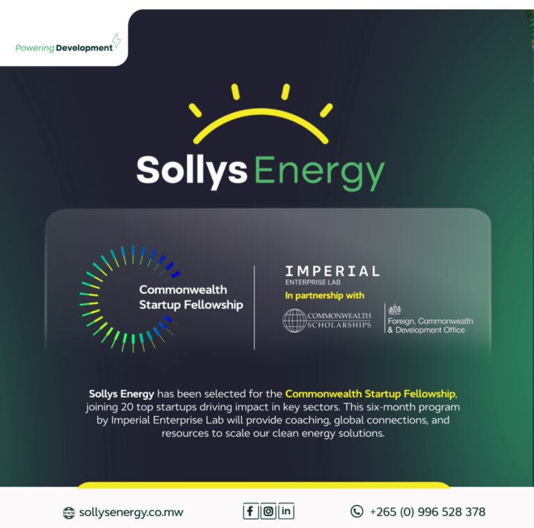 Sollys Energy Commonwealth Startup Fellowship Announcement